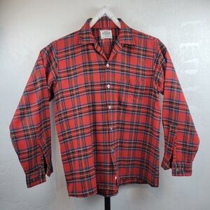 Milliken Attache By Revere Men's Red Plaid Shirt Size M
